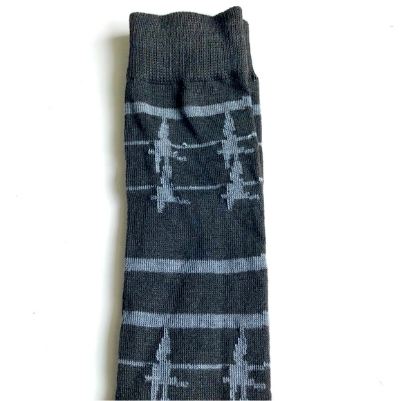 3/$15 NEW Knee High Dress Socks Long Black Gray Women’s UNISEX NWOT - Picture 3 of 15